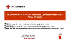 HORARIO DE ATENCION TIJARAFE-001