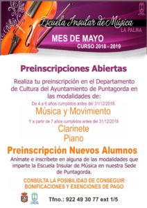Preinscripción 2018-2019