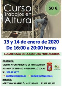 Cartel del curso Trabajos en Altura PUNTAGORDA ENERO 2020_page-0001