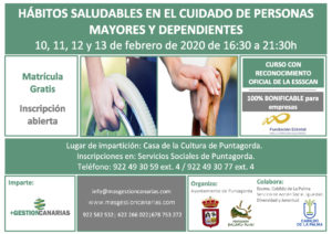 CARTEL HABITOS SALUDABLES EN CUIDADO A PERSONAS MAYORES PUNTAGORDA FEBRERO 2020